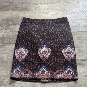 J Crew Paisley Print Pencil Skirt